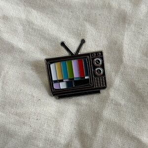 Retro TV Enamel Pin